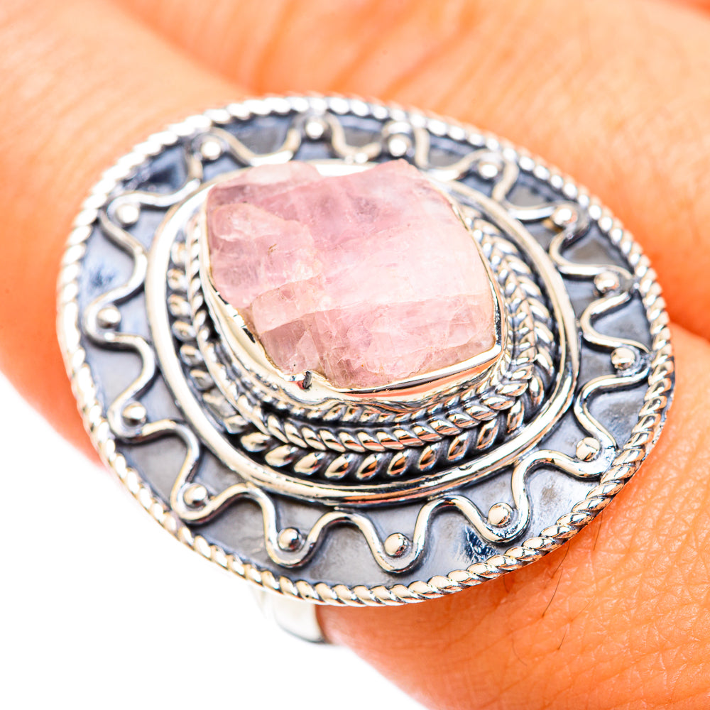 Rose Quartz Rings handcrafted by Anasilvercos - RING118837