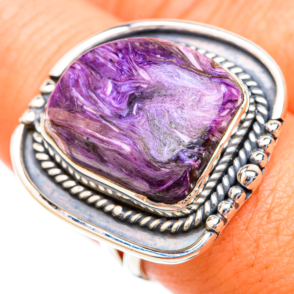Charoite Rings handcrafted by Anasilvercos - RING118839