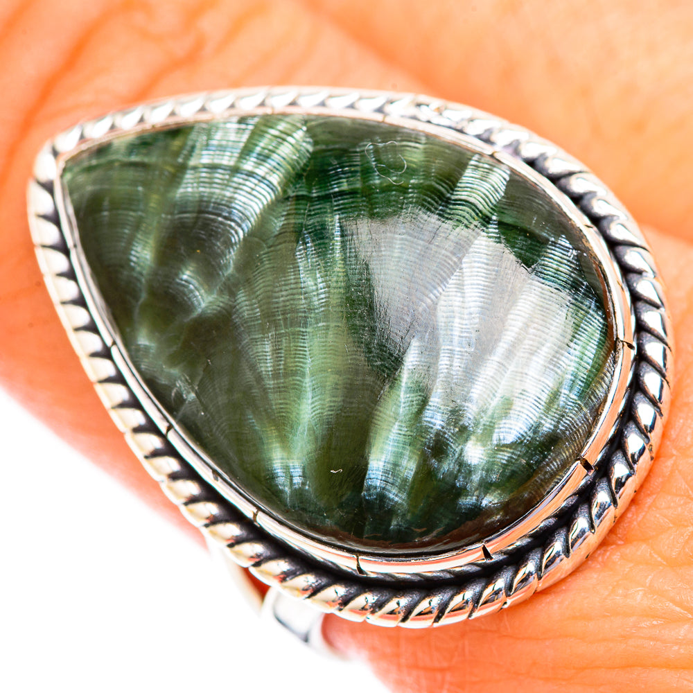 Seraphinite Rings handcrafted by Anasilvercos - RING118863