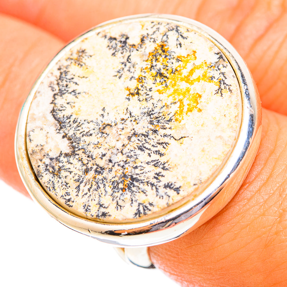 Germany Psilomelane Dendrite Rings handcrafted by Anasilvercos - RING118866