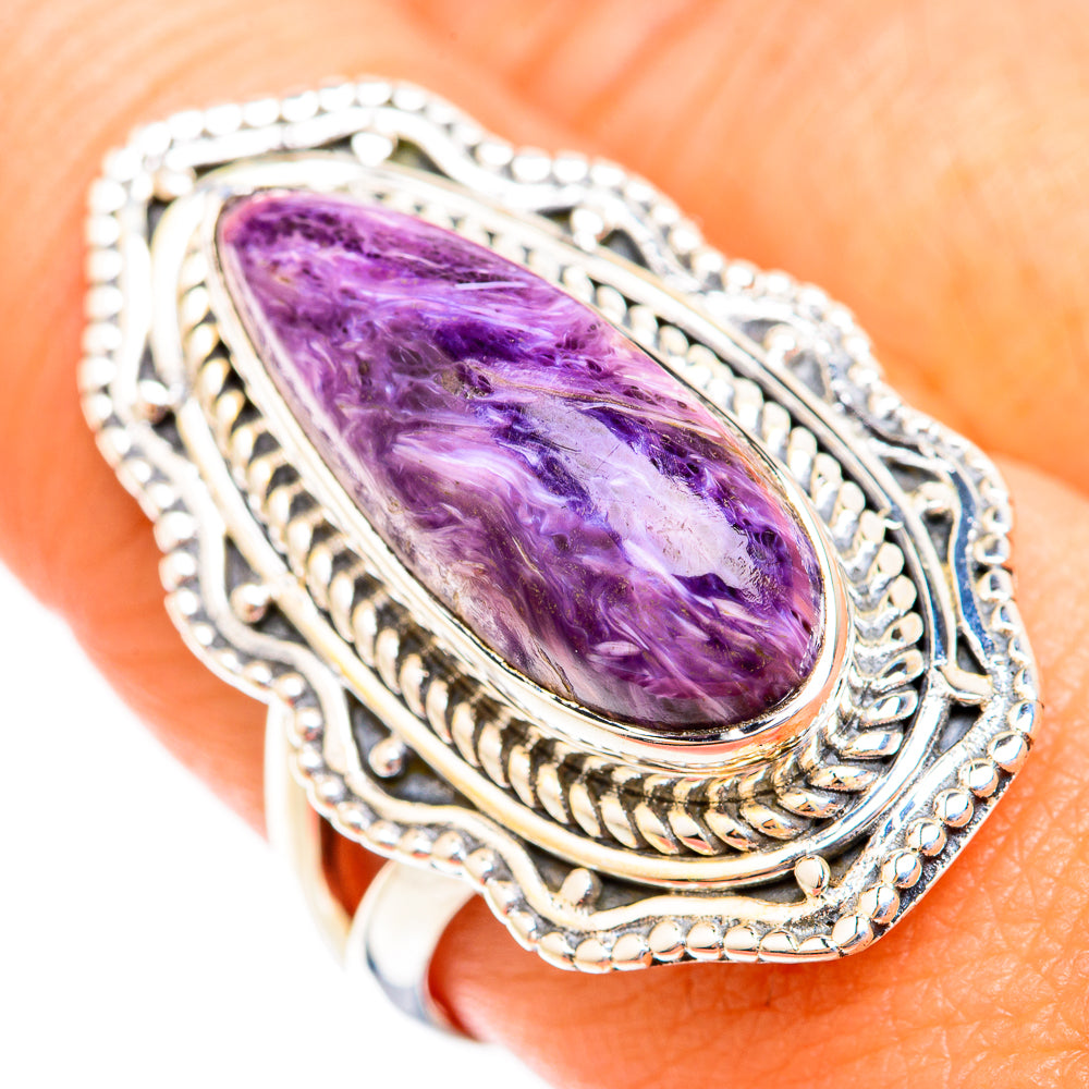 Charoite Rings handcrafted by Anasilvercos - RING118872