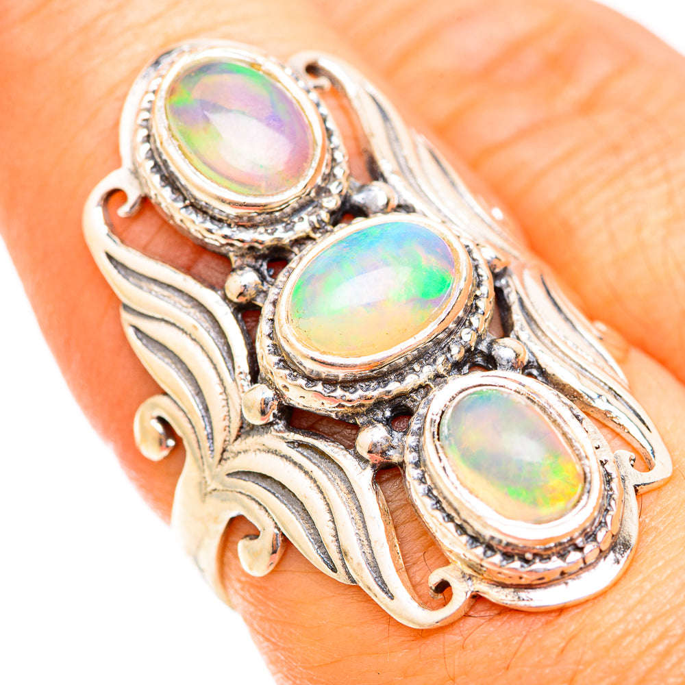 Ethiopian Opal Rings handcrafted by Anasilvercos - RING118882