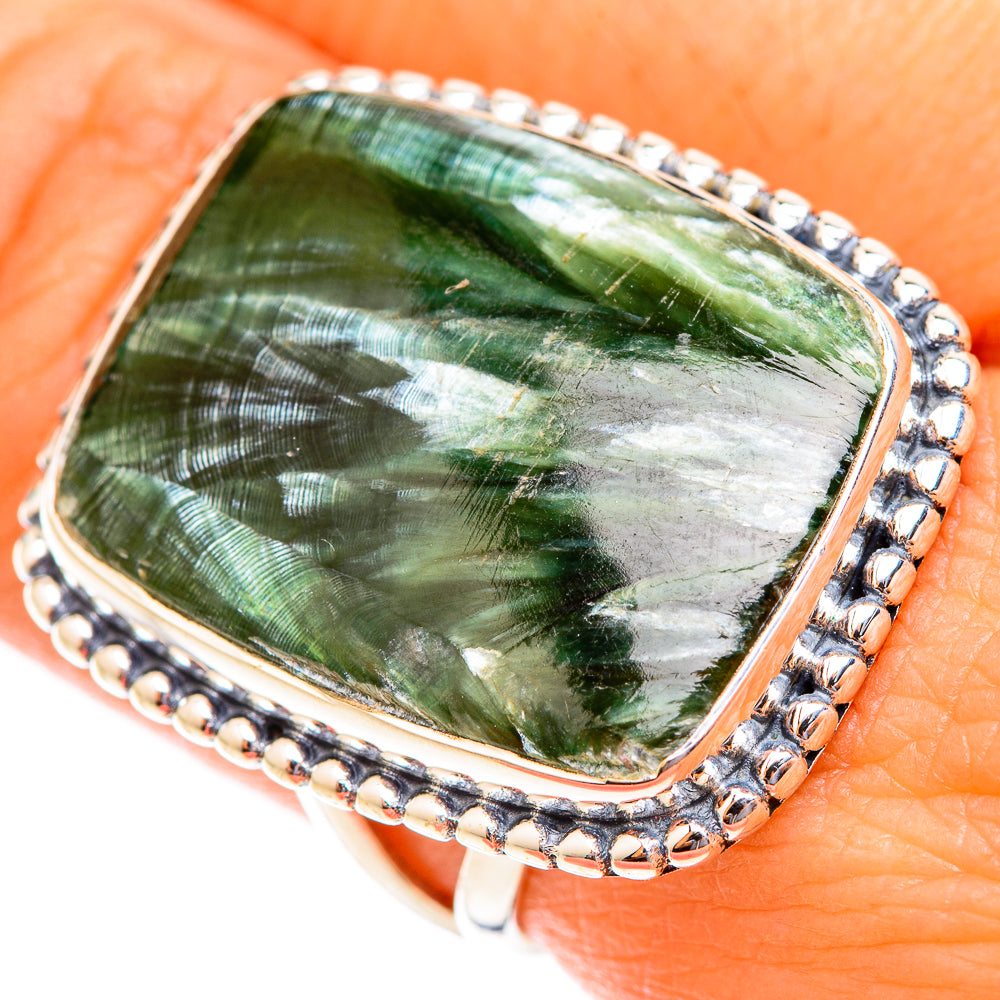 Seraphinite Rings handcrafted by Anasilvercos - RING118887