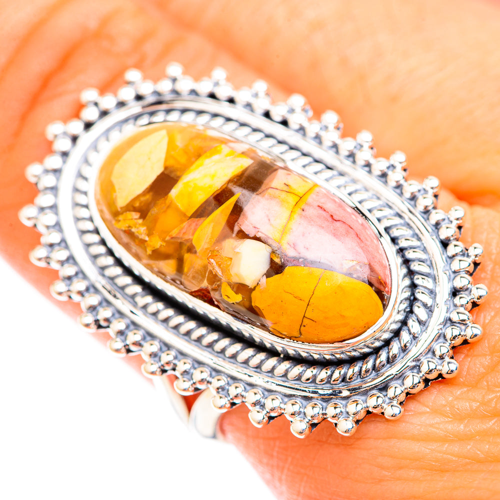 Brecciated Mookaite Rings handcrafted by Anasilvercos - RING118893