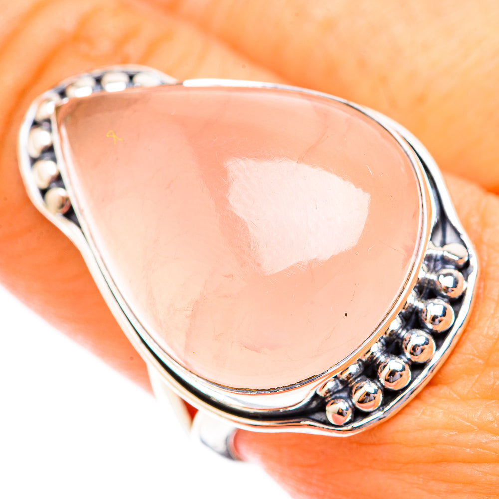 Rose Quartz Rings handcrafted by Anasilvercos - RING118895