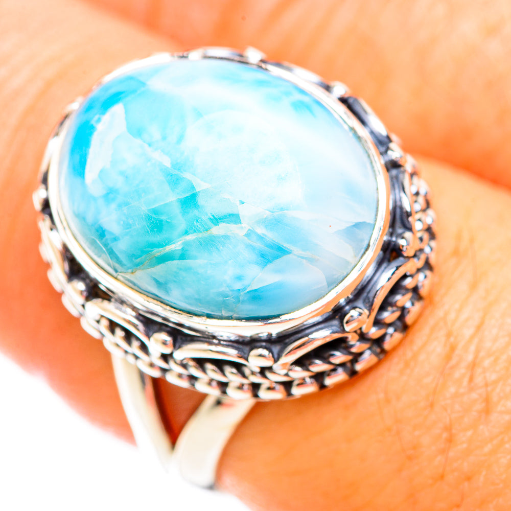 Larimar Rings handcrafted by Anasilvercos - RING118910