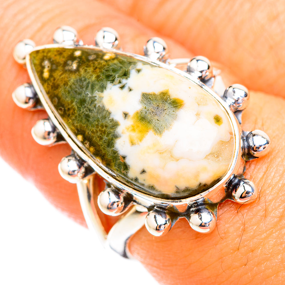 Ocean Jasper Rings handcrafted by Anasilvercos - RING118912