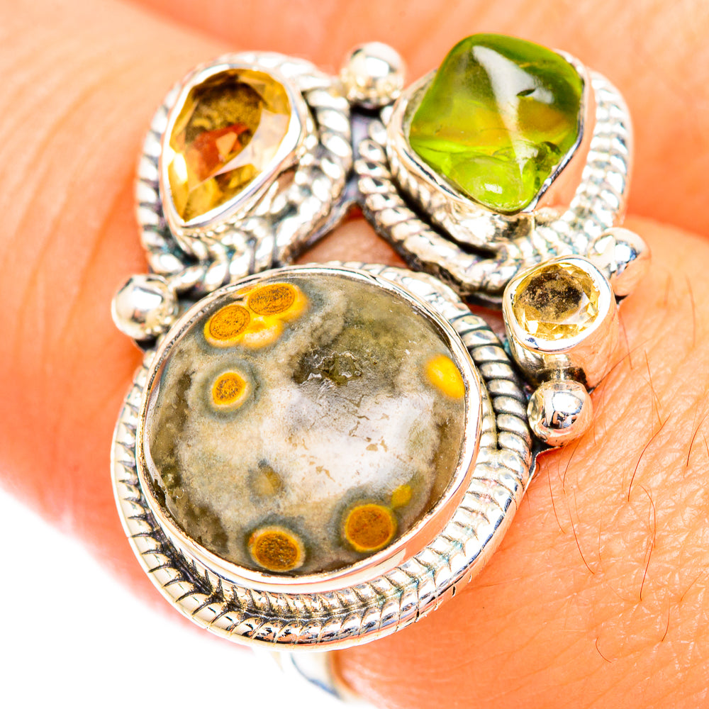 Ocean Jasper Rings handcrafted by Anasilvercos - RING118913