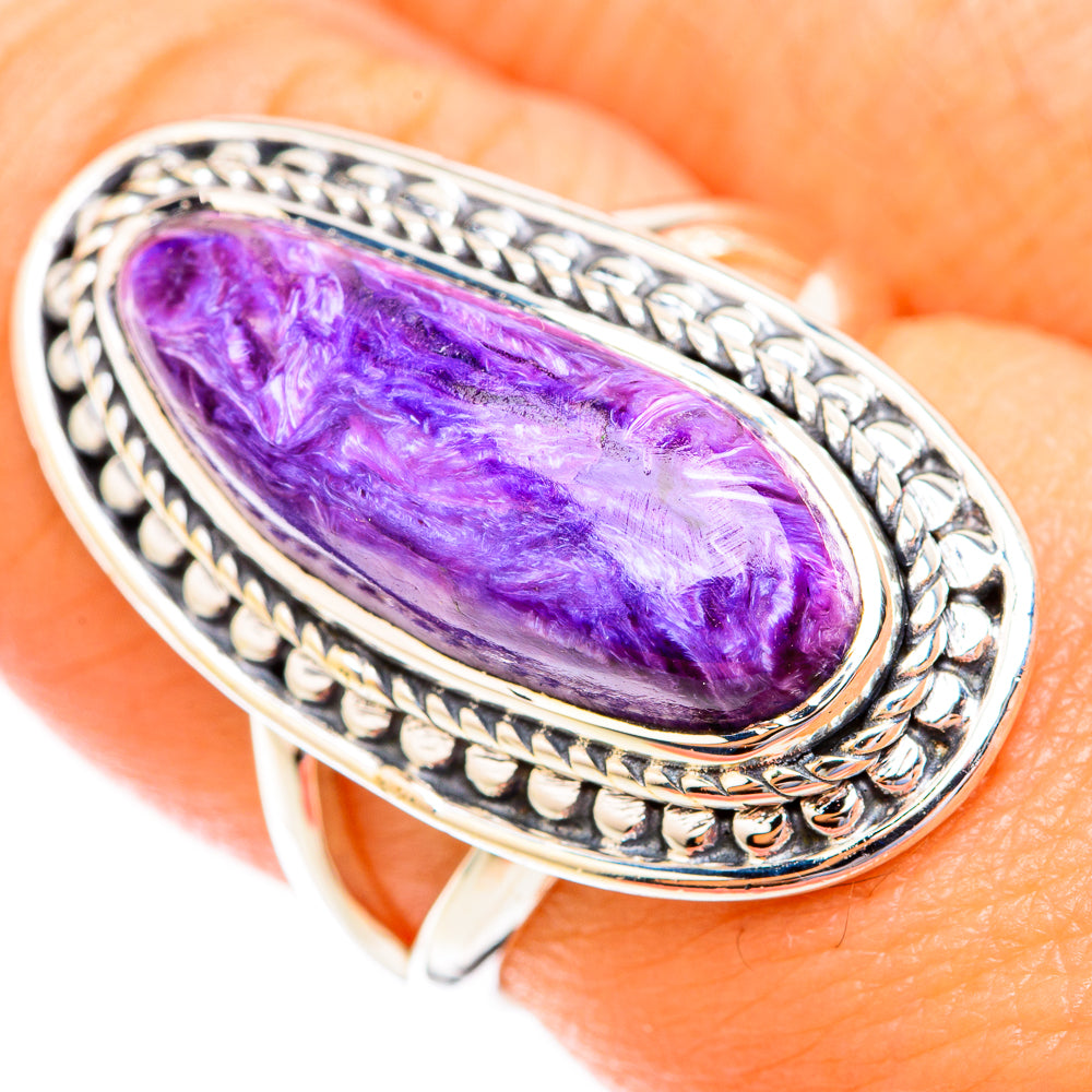 Charoite Rings handcrafted by Anasilvercos - RING118923