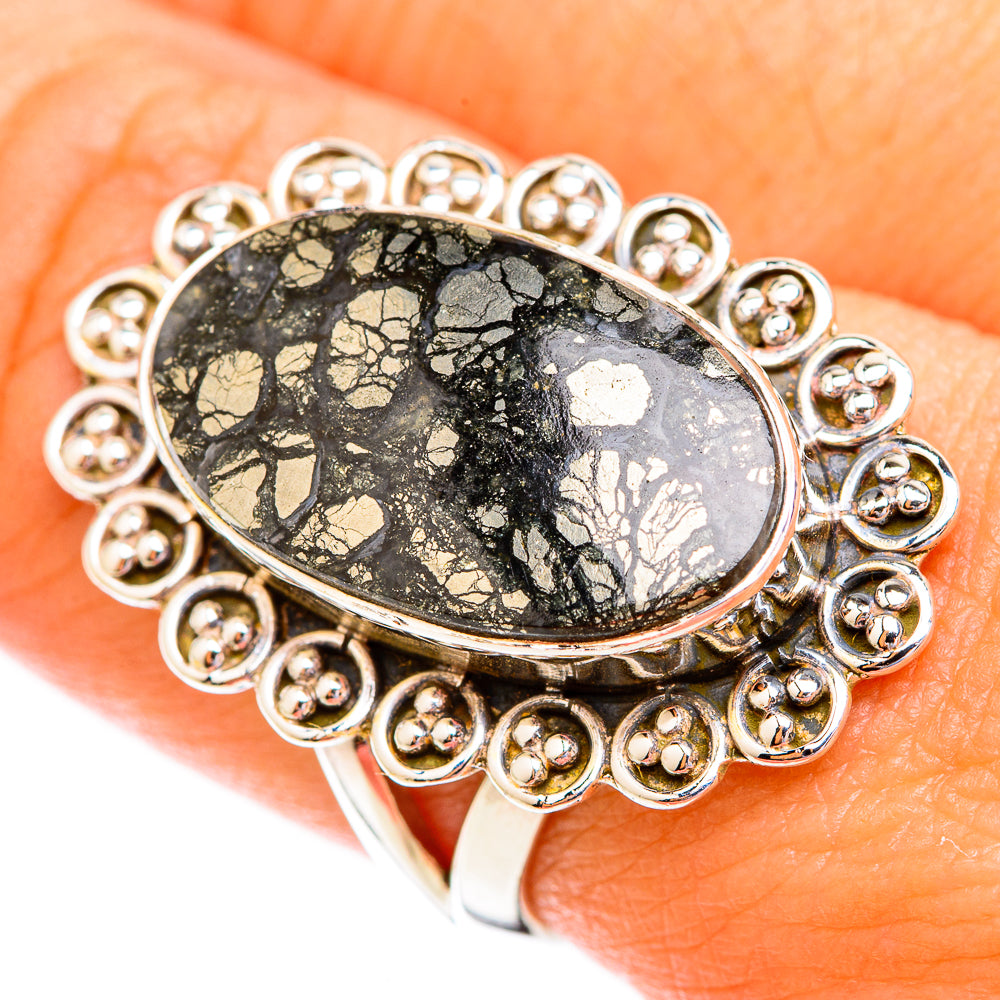 Pyrite Agate Rings handcrafted by Anasilvercos - RING118926
