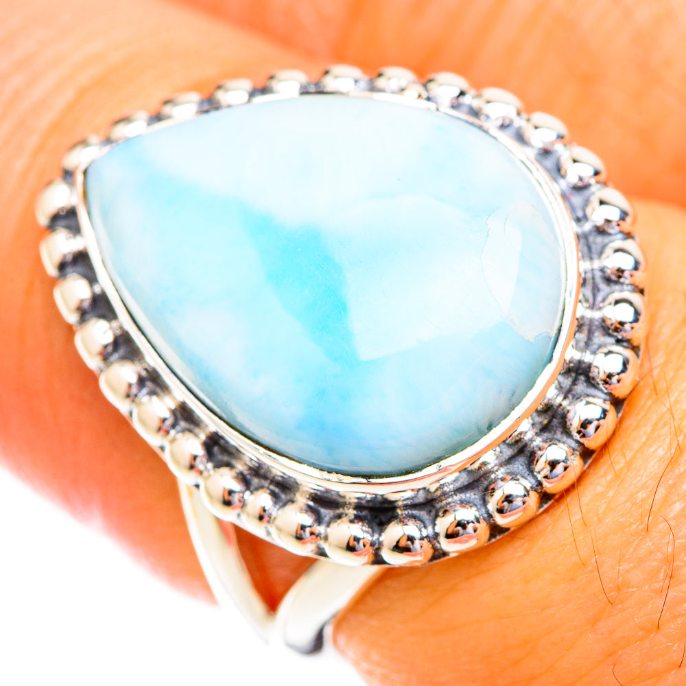 Larimar Rings handcrafted by Anasilvercos - RING118931