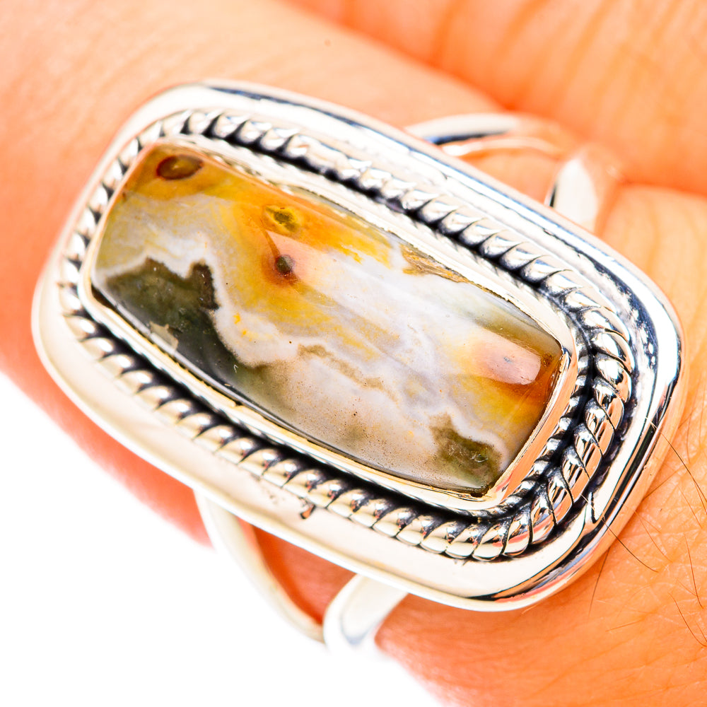Ocean Jasper Rings handcrafted by Anasilvercos - RING118939