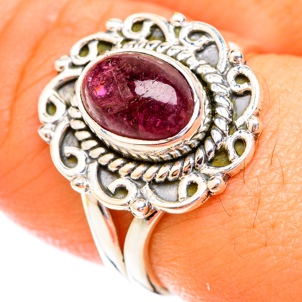 Pink Tourmaline Rings handcrafted by Anasilvercos - RING118943