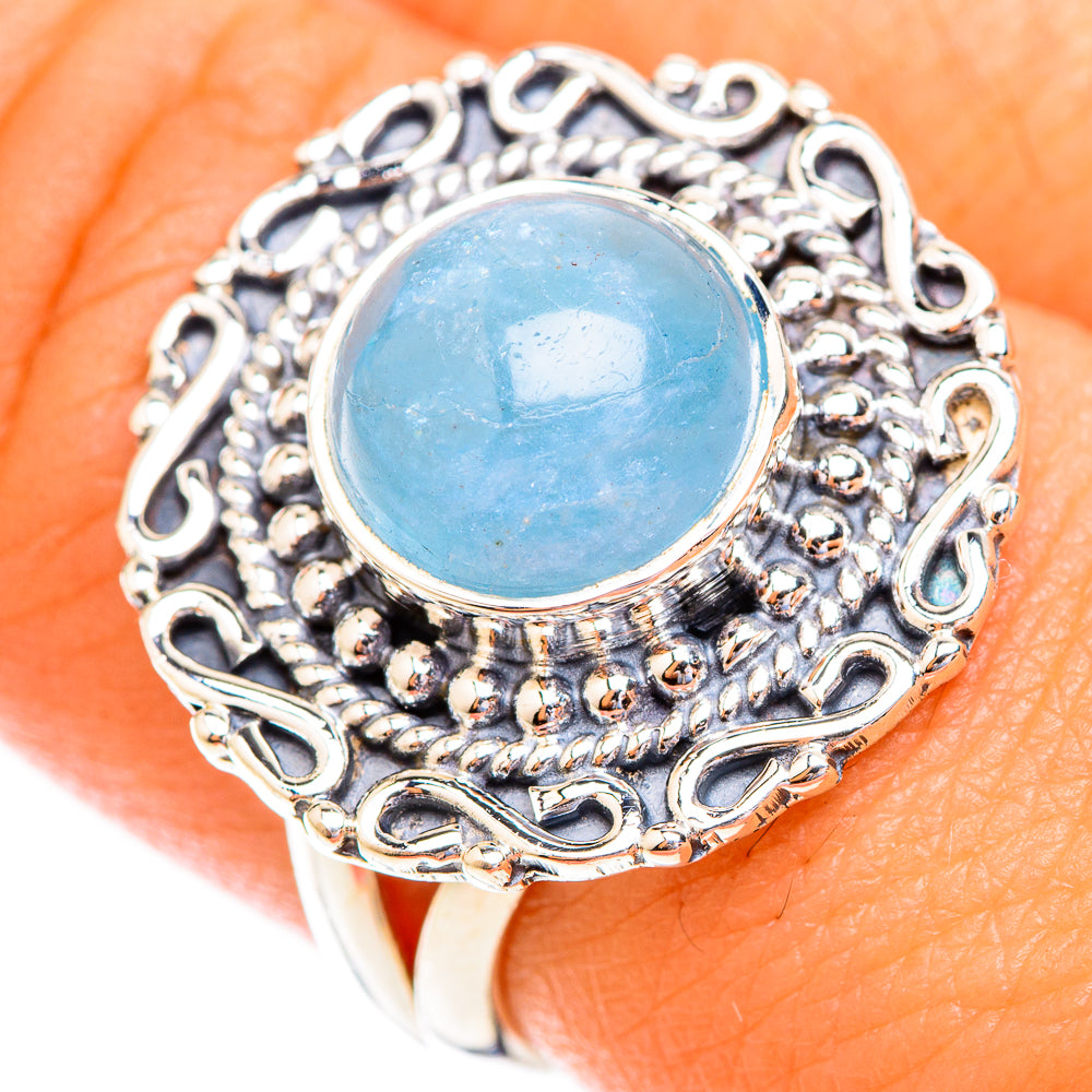 Aquamarine Rings handcrafted by Anasilvercos - RING118975