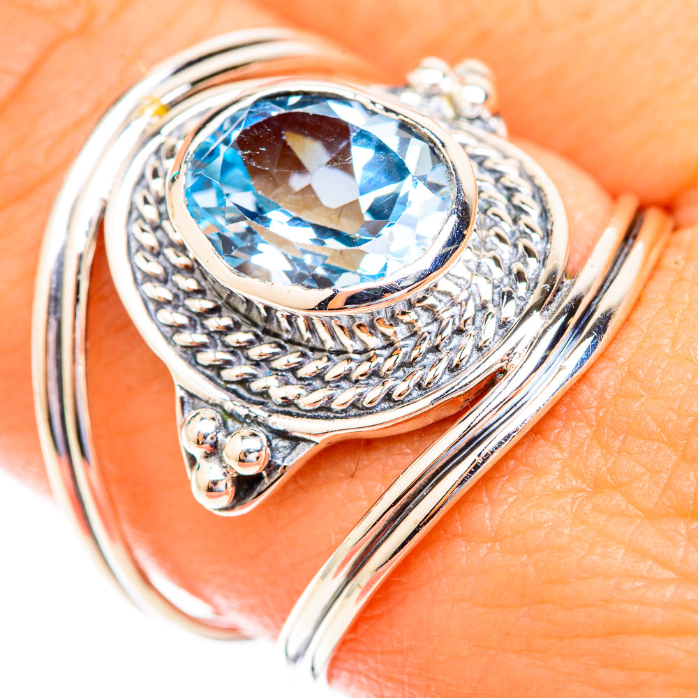 Blue Topaz Rings handcrafted by Anasilvercos - RING118978