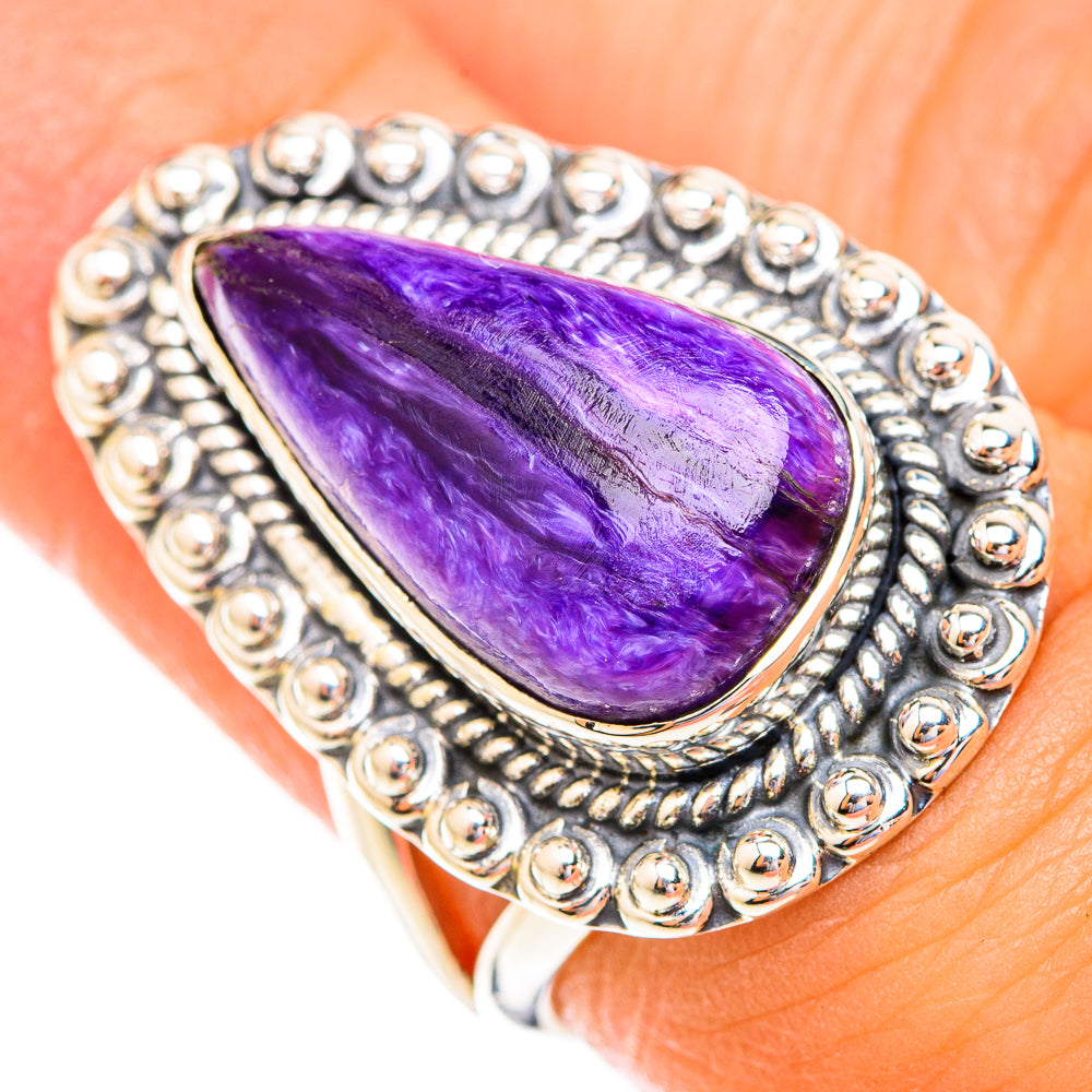 Charoite Rings handcrafted by Anasilvercos - RING118986