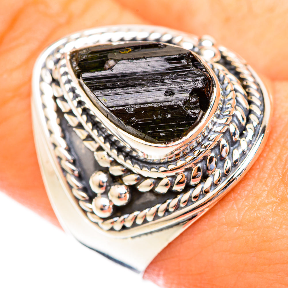Black Tourmaline Rings handcrafted by Anasilvercos - RING118989