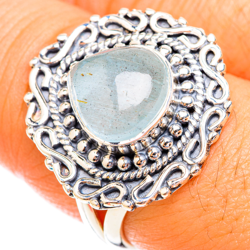 Aquamarine Rings handcrafted by Anasilvercos - RING118997