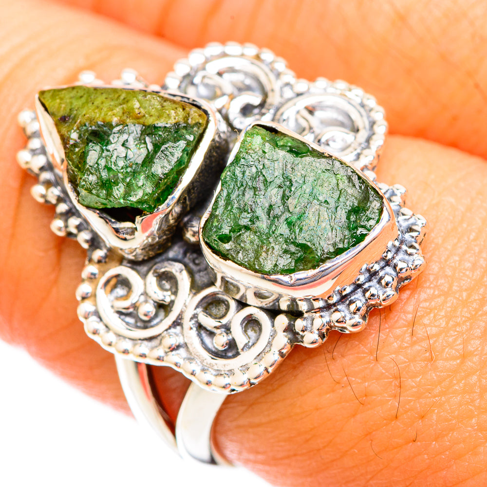 Chrome Diopside Rings handcrafted by Anasilvercos - RING118999