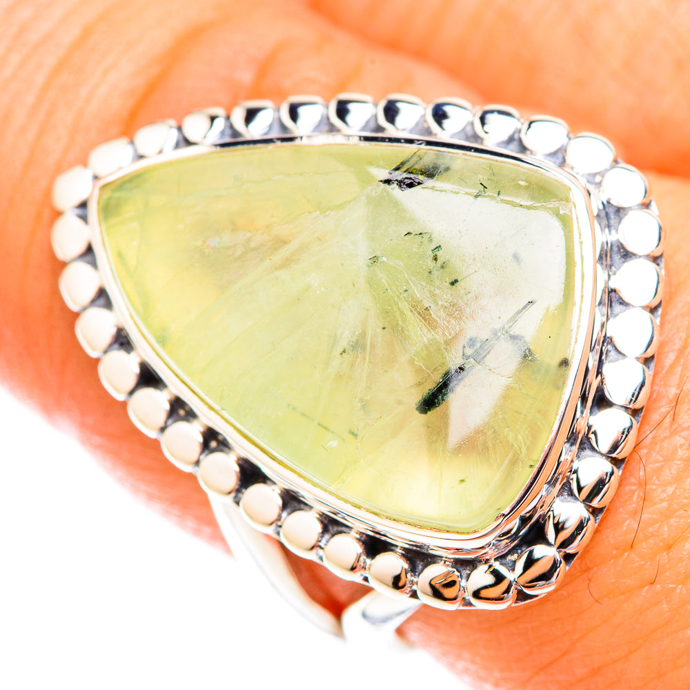 Prehnite Rings handcrafted by Anasilvercos - RING119002
