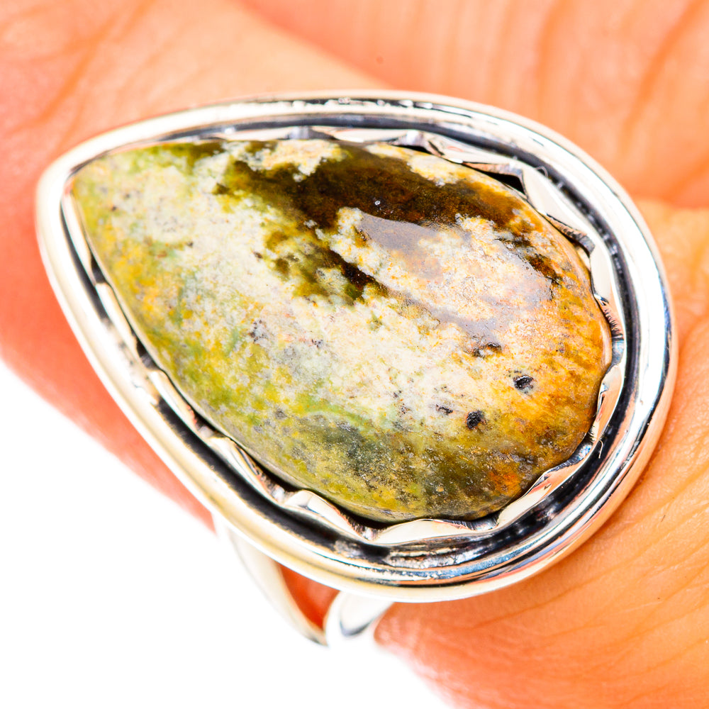 Australian green opal Rings handcrafted by Anasilvercos - RING119003