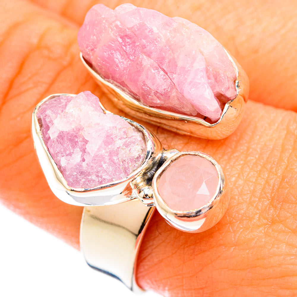 Rose Quartz Rings handcrafted by Anasilvercos - RING119006