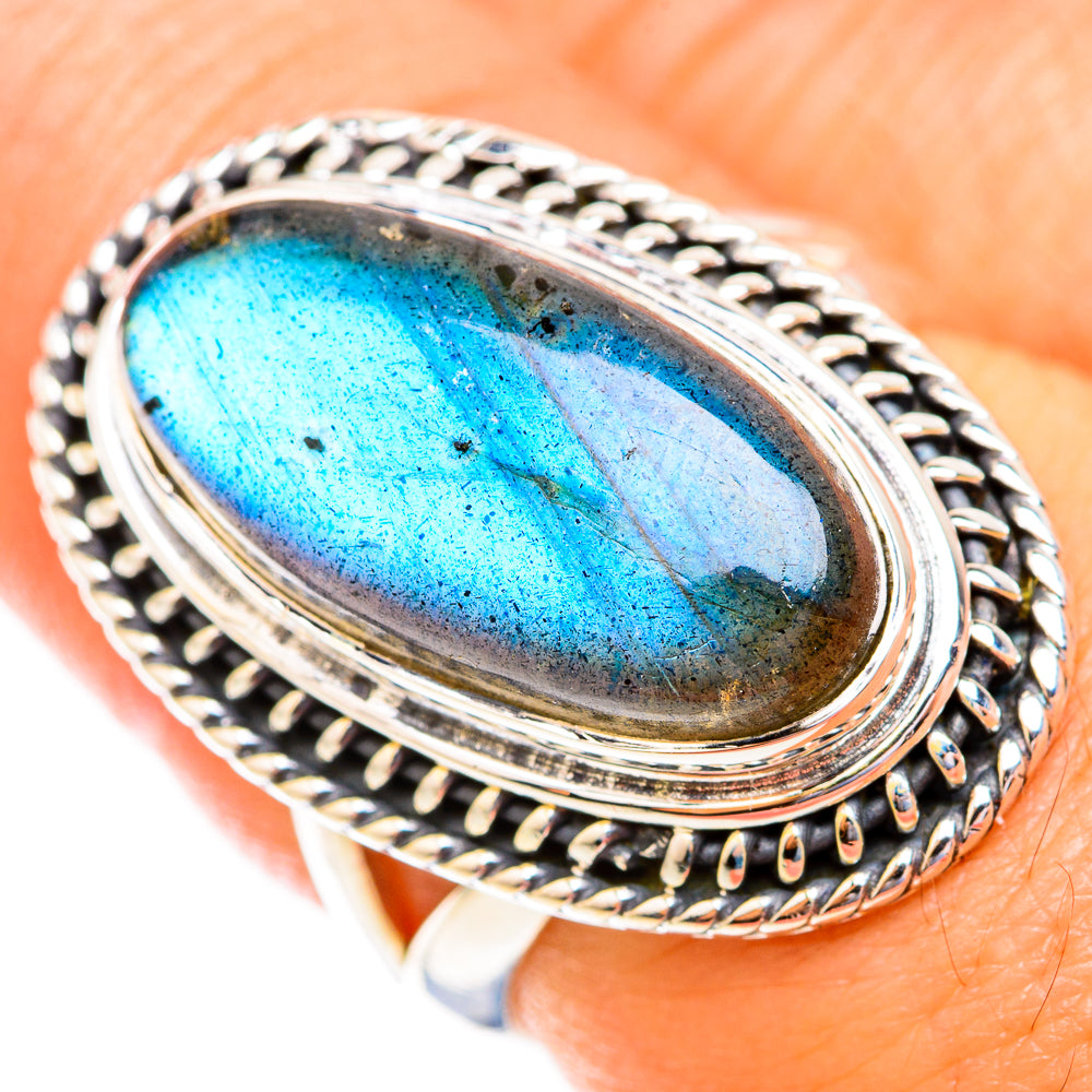 Labradorite Rings handcrafted by Anasilvercos - RING119017
