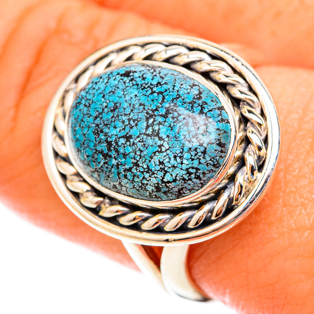 Tibetan Turquoise Rings handcrafted by Anasilvercos - RING119018