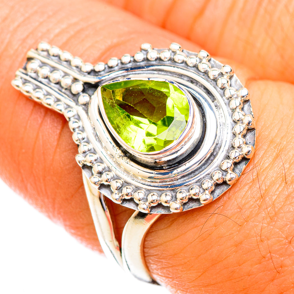 Peridot Rings handcrafted by Anasilvercos - RING119024
