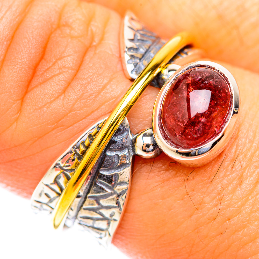Pink Tourmaline Rings handcrafted by Anasilvercos - RING119028