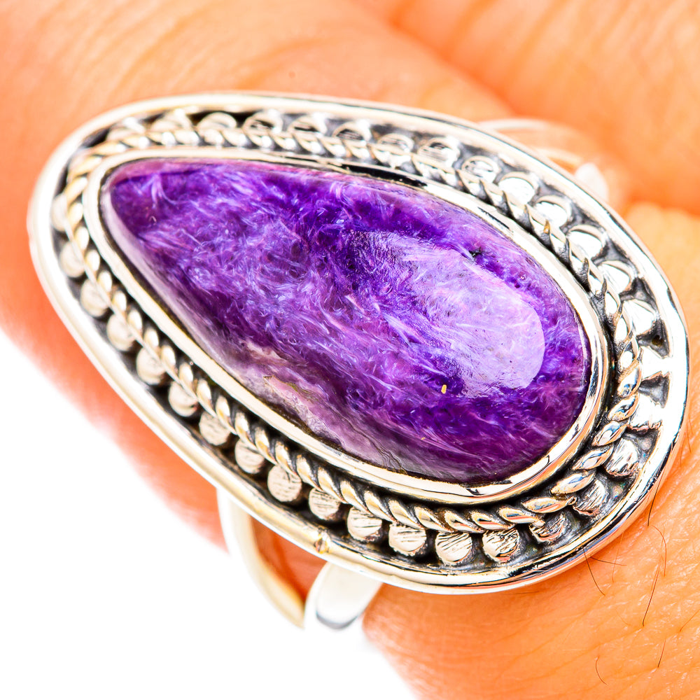 Charoite Rings handcrafted by Anasilvercos - RING119031