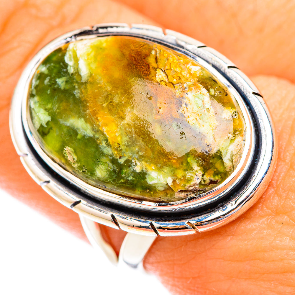 Australian green opal Rings handcrafted by Anasilvercos - RING119041