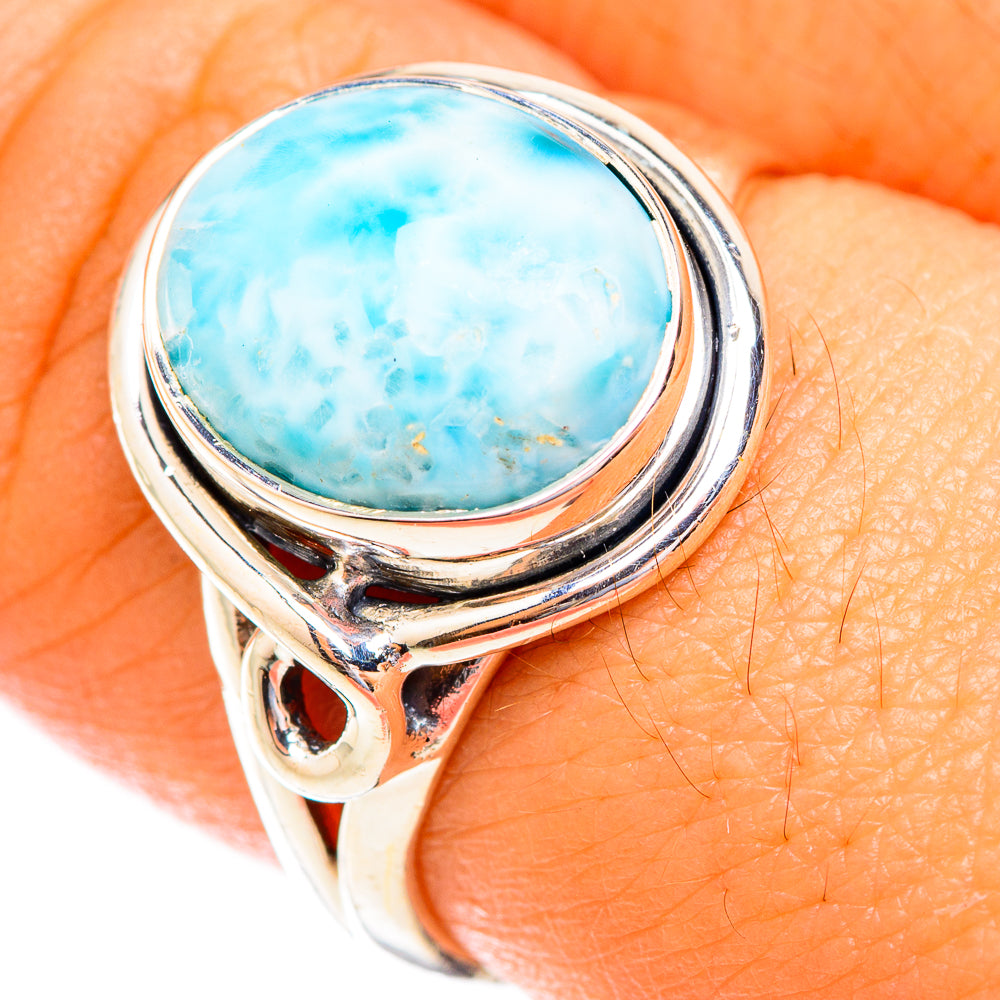 Larimar Rings handcrafted by Anasilvercos - RING119053
