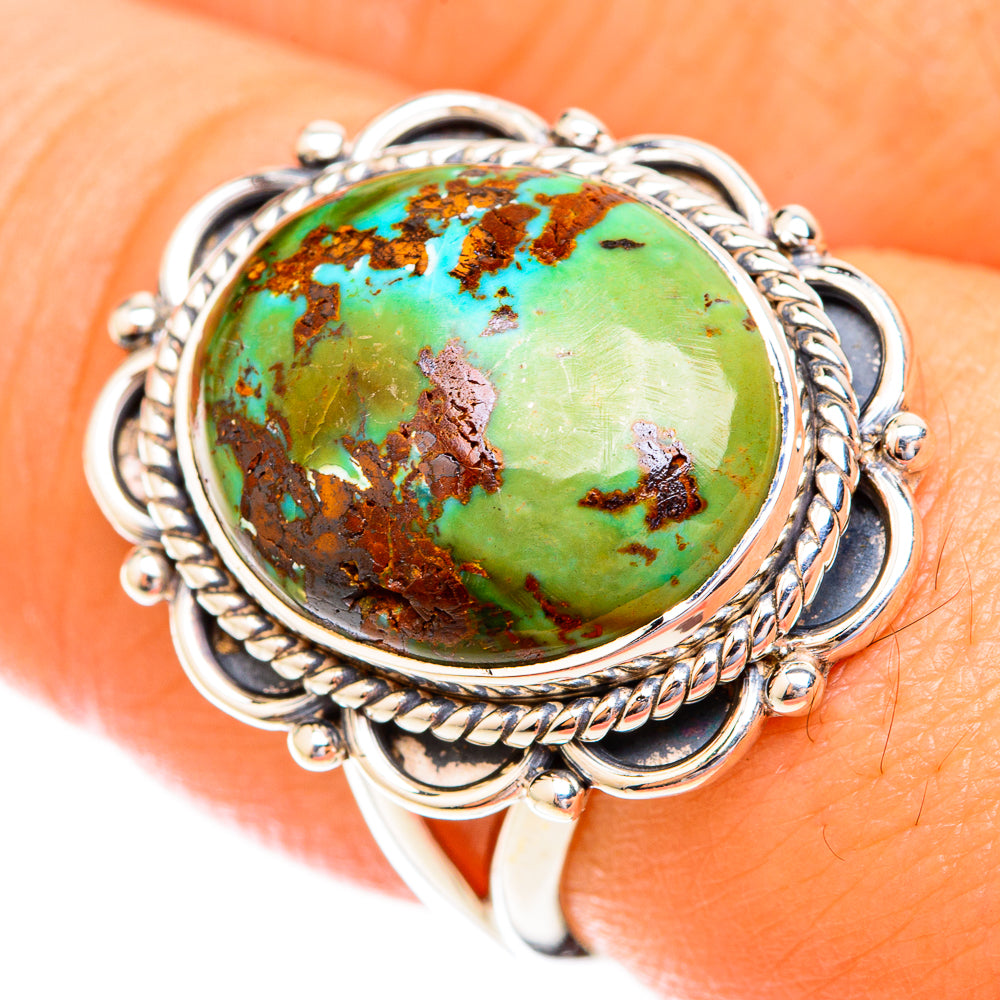 Tibetan Turquoise Rings handcrafted by Anasilvercos - RING119055