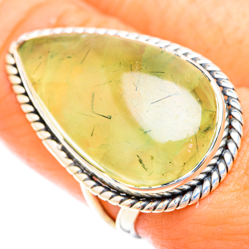 Prehnite Rings handcrafted by Anasilvercos - RING119058
