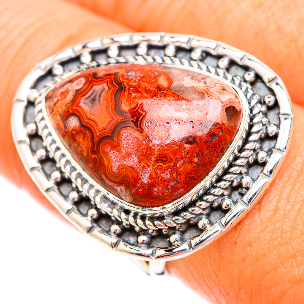 Crazy Lace Agate Rings handcrafted by Anasilvercos - RING119065