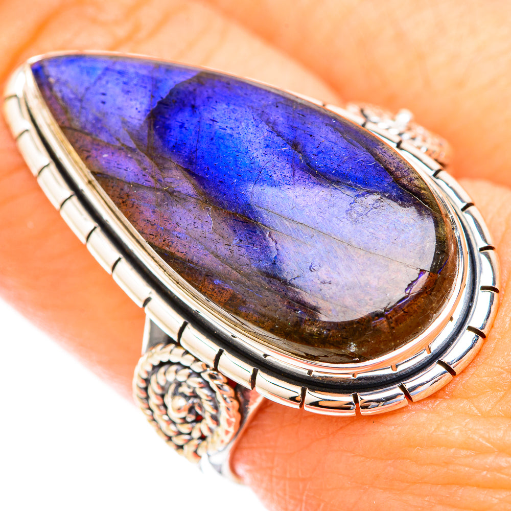 Labradorite Rings handcrafted by Anasilvercos - RING119081