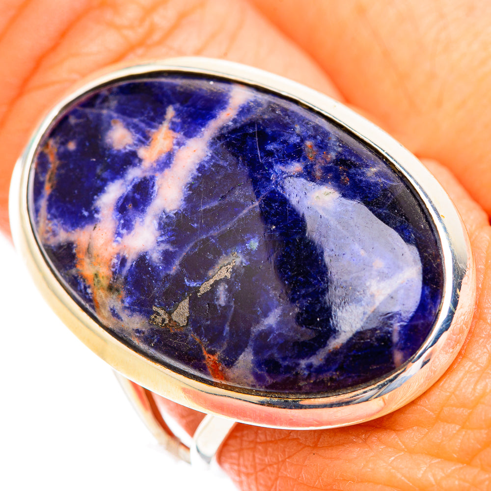 Sodalite Rings handcrafted by Anasilvercos - RING119085