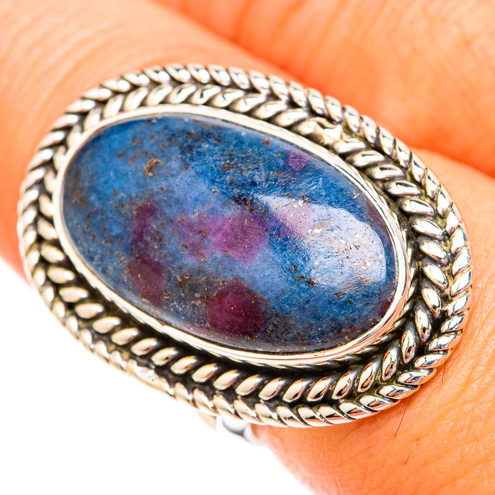 Ruby Fuchsite Rings handcrafted by Anasilvercos - RING119115