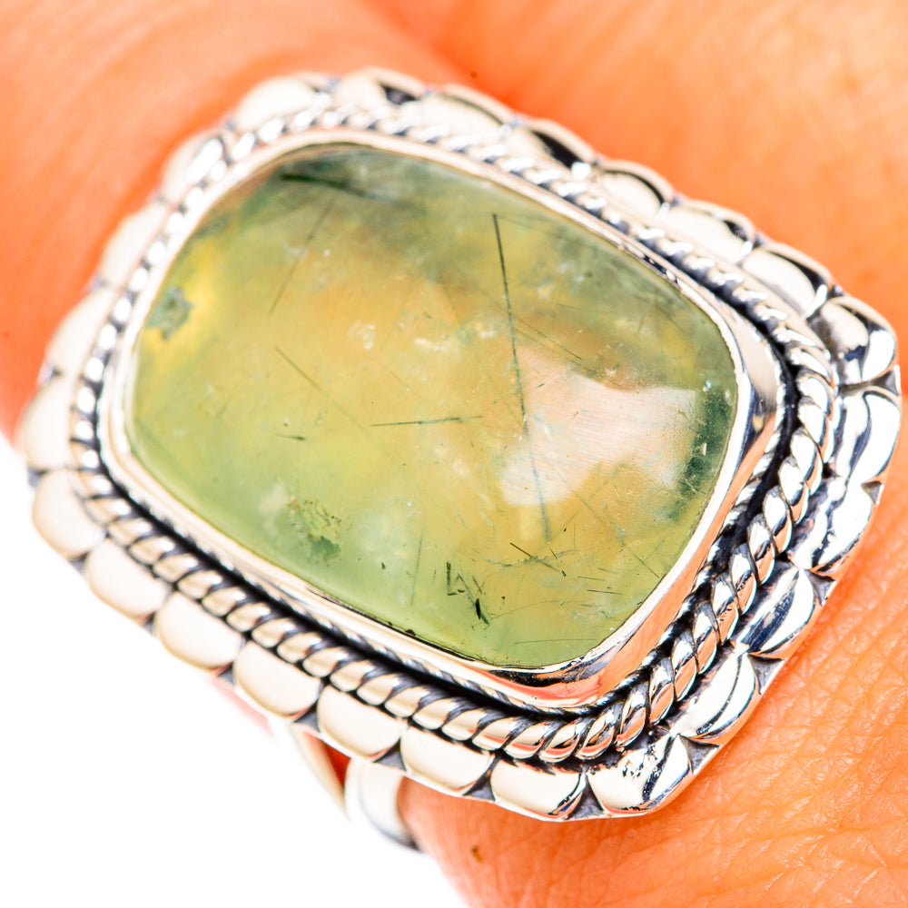 Prehnite Rings handcrafted by Anasilvercos - RING119121