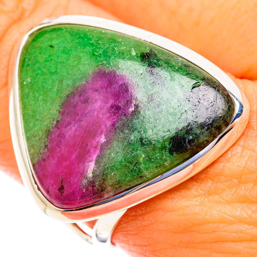 Ruby Zoisite Rings handcrafted by Anasilvercos - RING119122