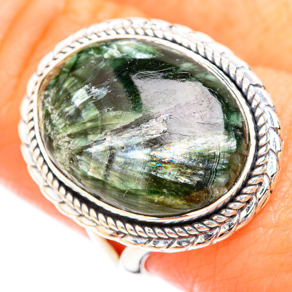Seraphinite Rings handcrafted by Anasilvercos - RING119123