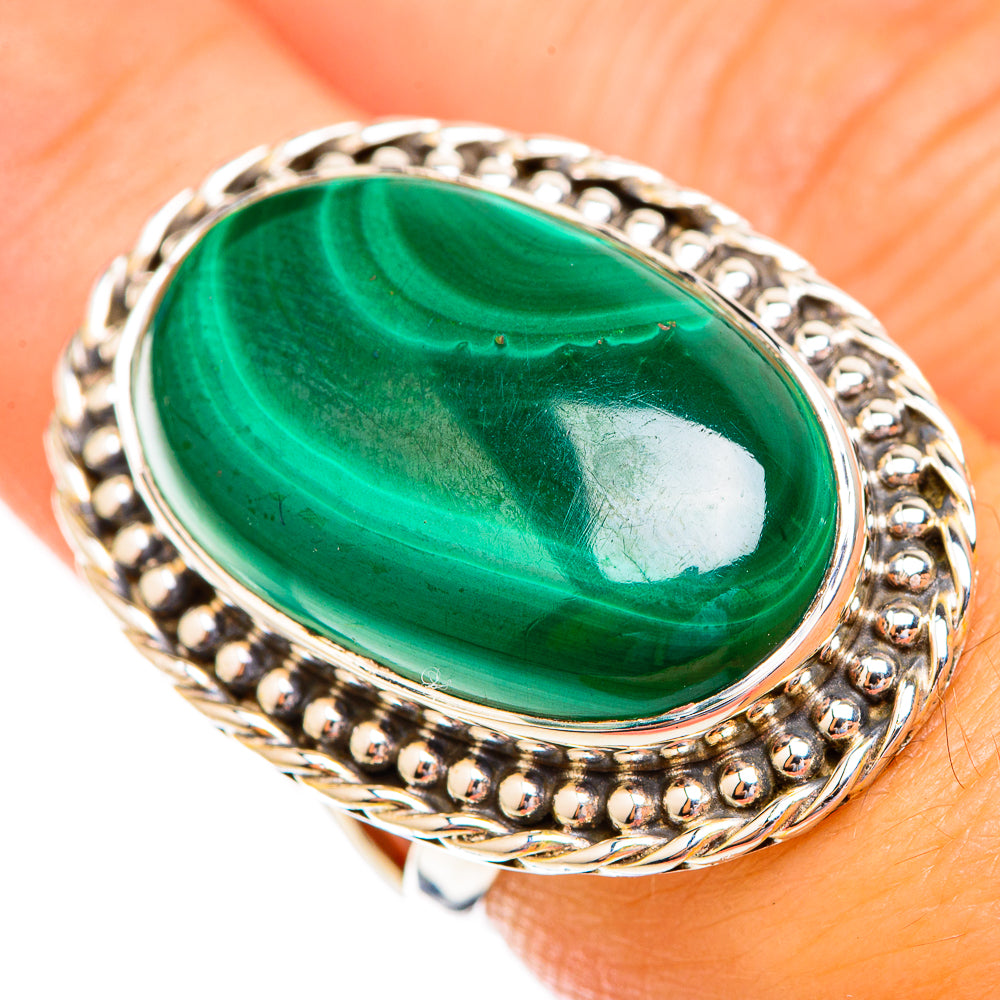 Malachite Rings handcrafted by Anasilvercos - RING119124