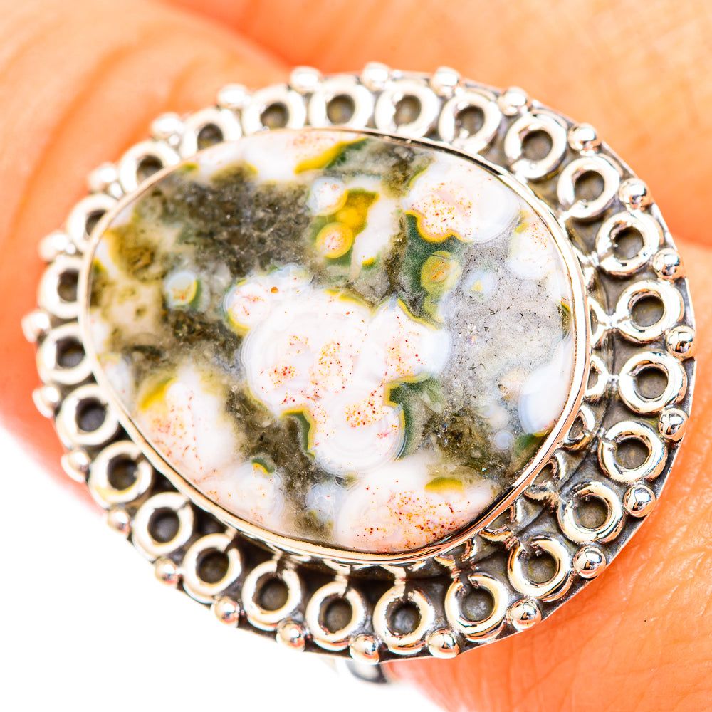 Ocean Jasper Rings handcrafted by Anasilvercos - RING119125