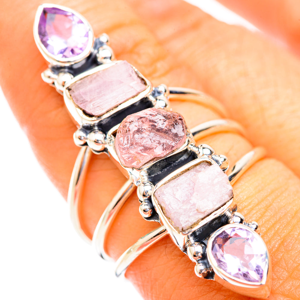 Rose Quartz Rings handcrafted by Anasilvercos - RING119130