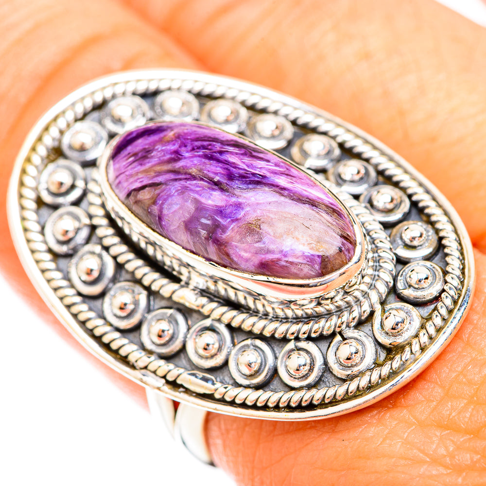 Charoite Rings handcrafted by Anasilvercos - RING119133