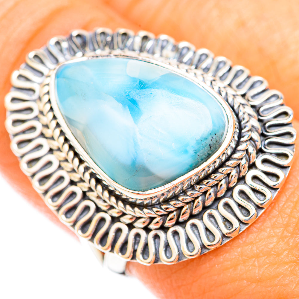 Larimar Rings handcrafted by Anasilvercos - RING119148