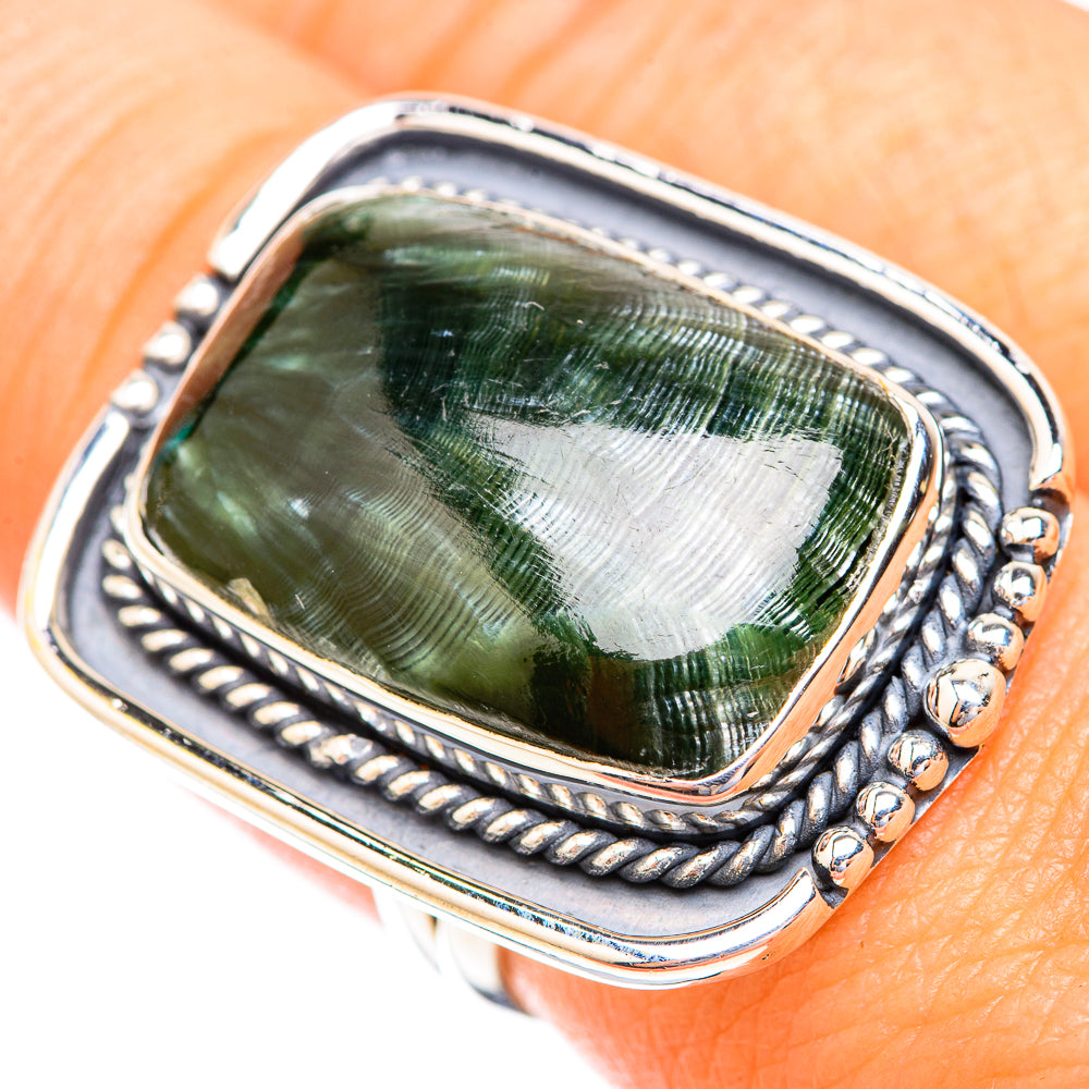 Seraphinite Rings handcrafted by Anasilvercos - RING119154