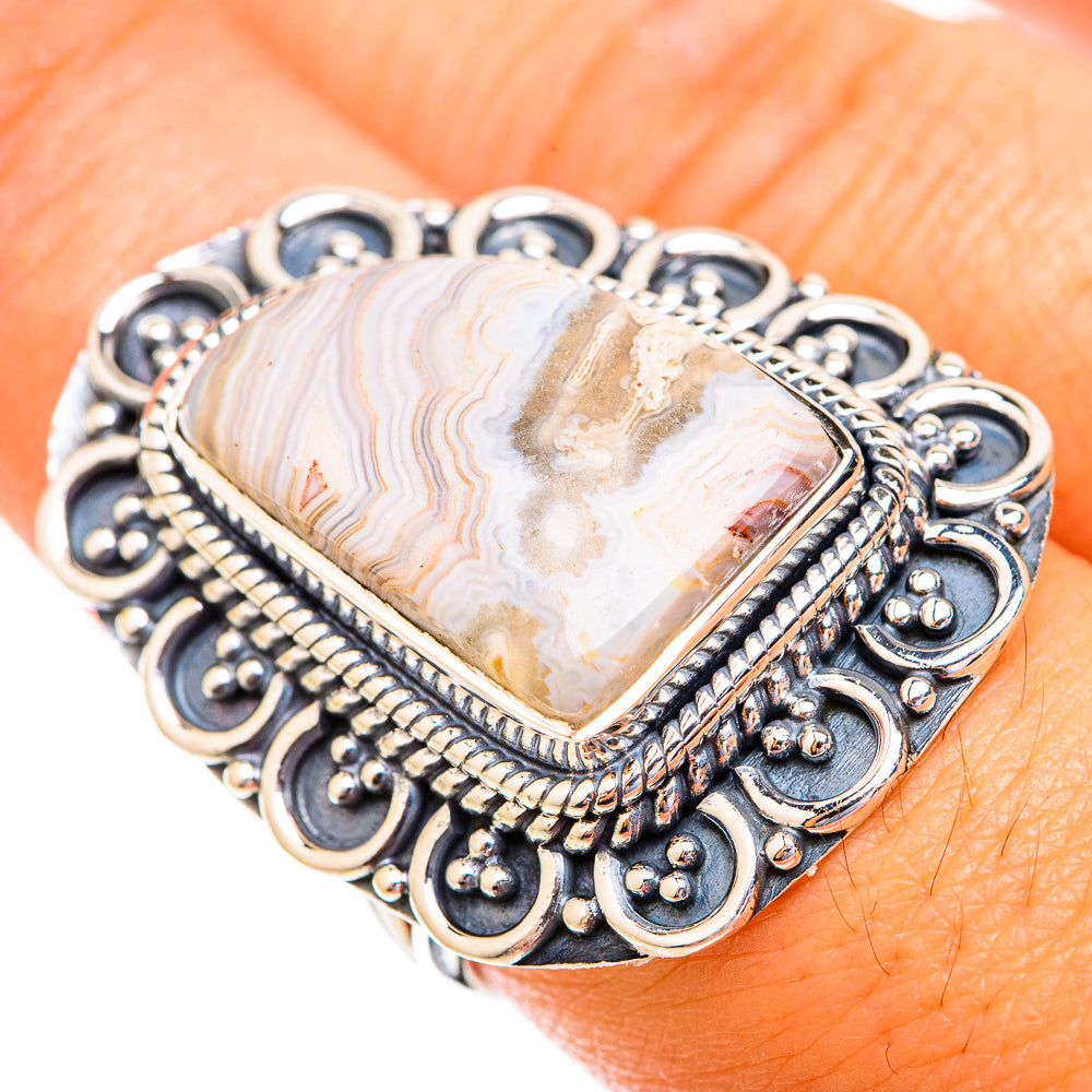 Laguna Lace Agate Rings handcrafted by Anasilvercos - RING119158