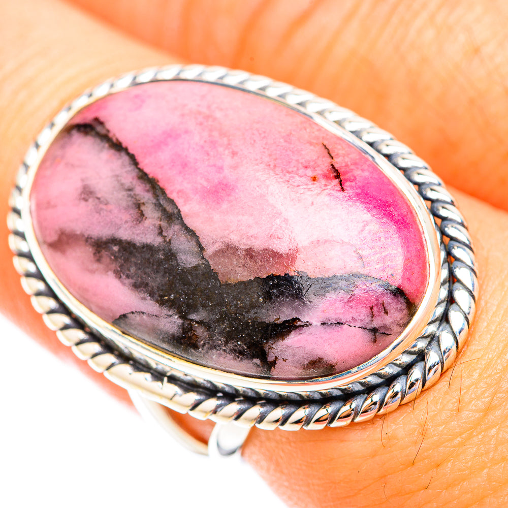 Rhodonite Rings handcrafted by Anasilvercos - RING119161